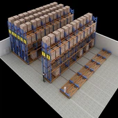 Sistem Rak Penyimpanan Pallet Mudah Alih